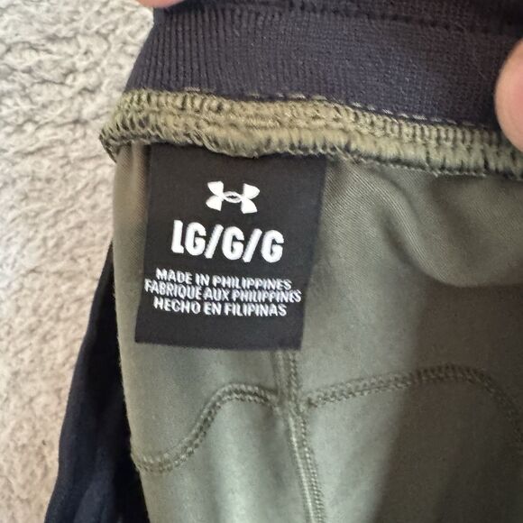 Under Armour Pants Mens L Green Tapered Leg Running Active Gym Stretch - Picture 9 of 11